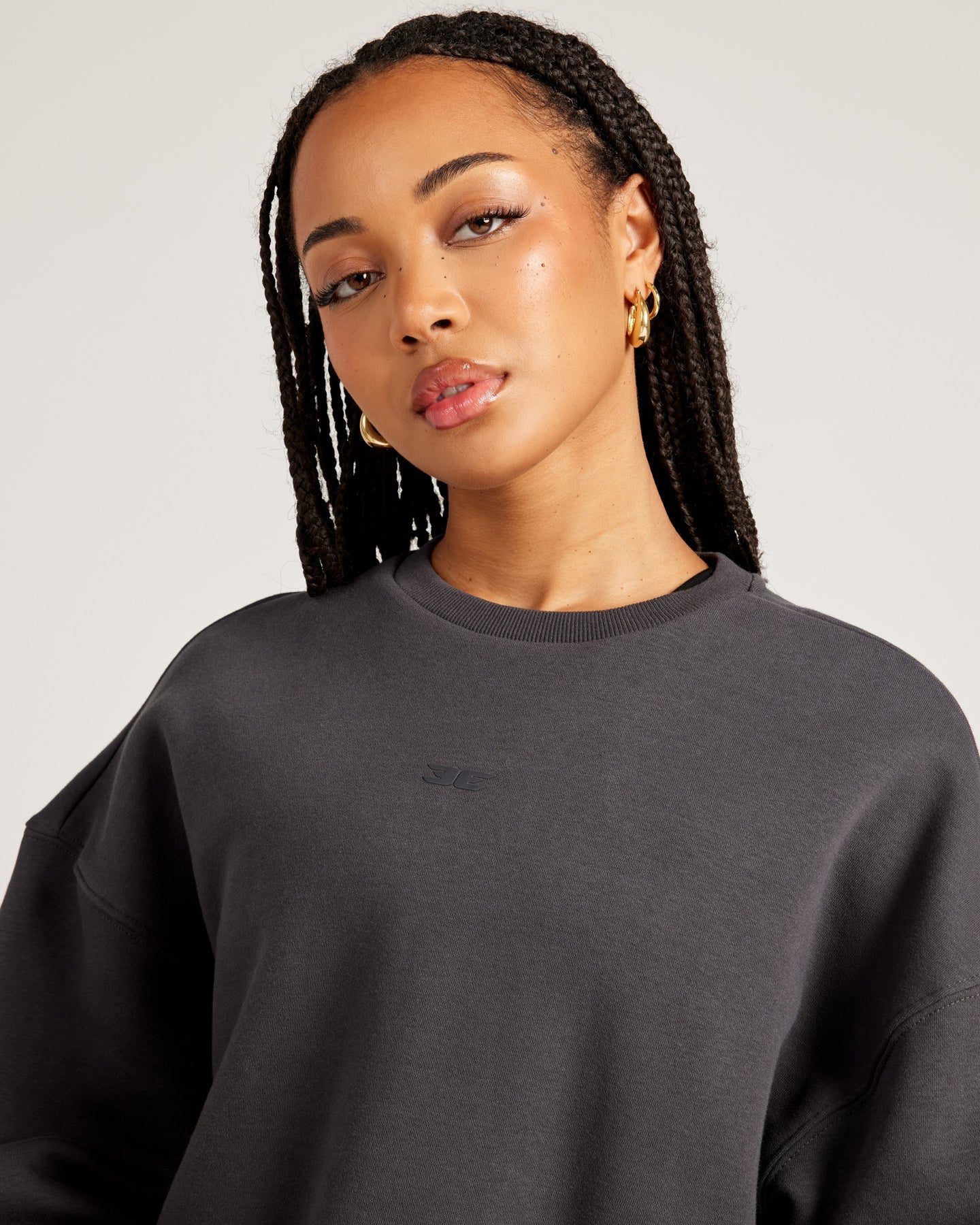 Omni Relaxed Crewneck - Charcoal/Charcoal