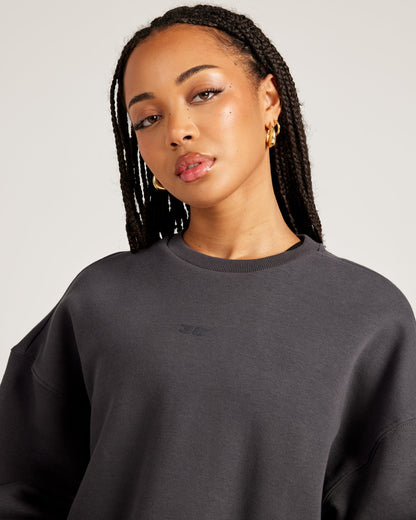 Omni Relaxed Crewneck - Charcoal/Charcoal