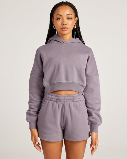 Omni Cropped Hoodie - Haze