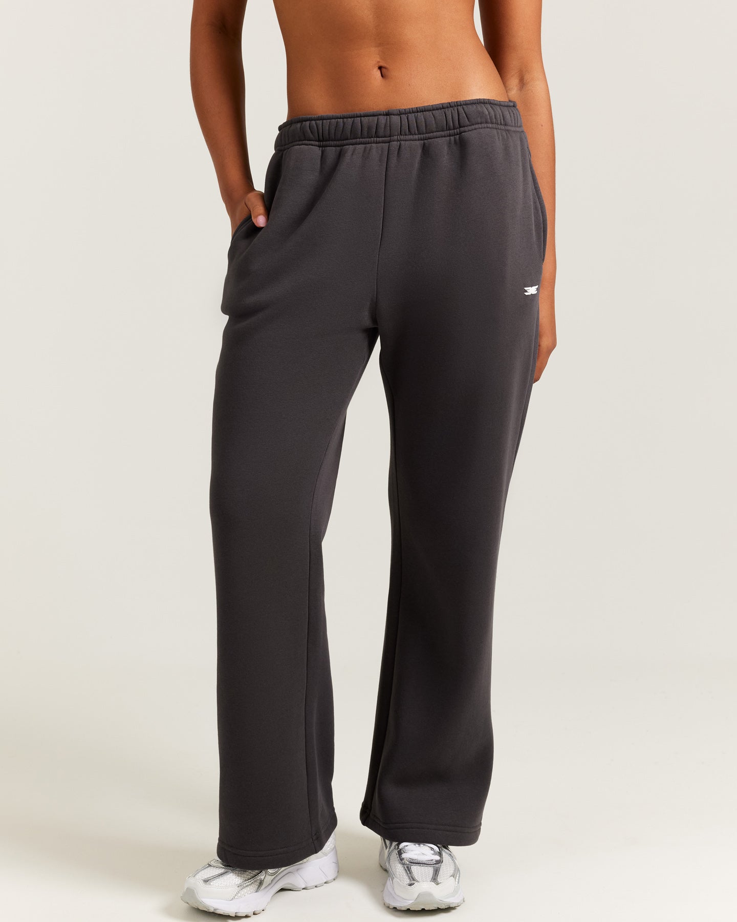 Omni Straight Leg Trackpants (Petite) - Charcoal
