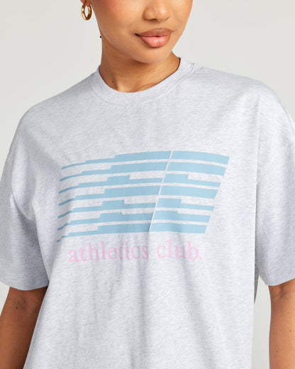 Women's Athletics Club Tee - Grey Marle