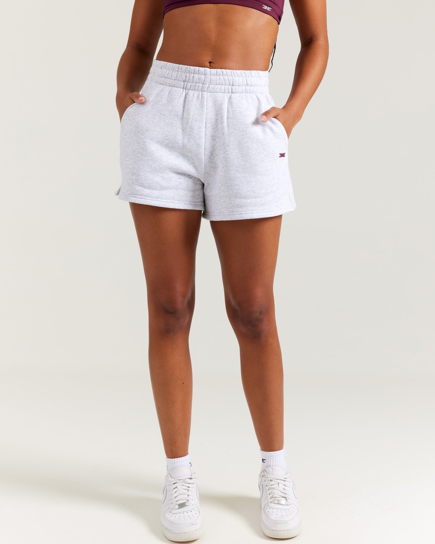 Omni Women's Shorts - Grey Marle/Cherry Cola