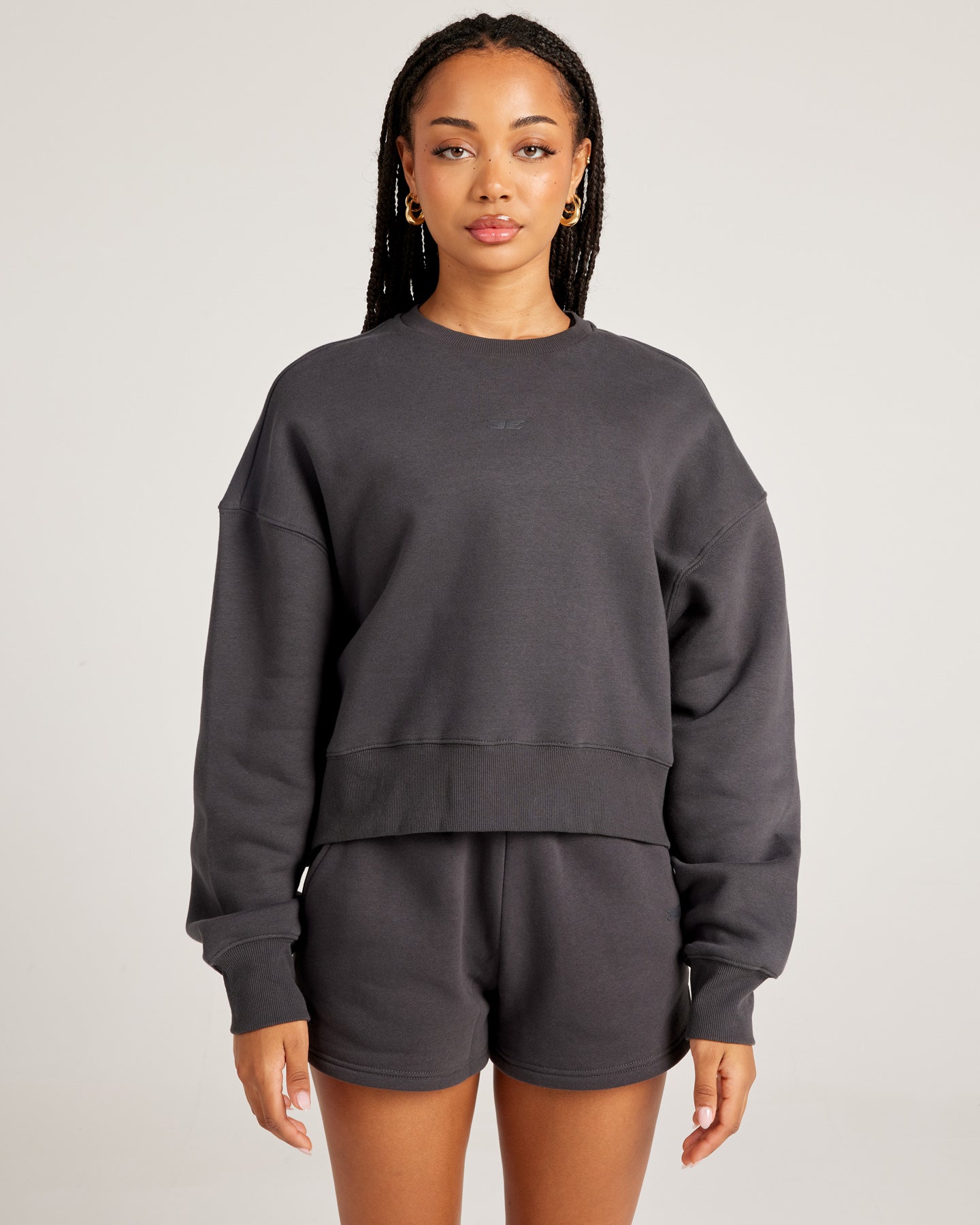 Omni Relaxed Crewneck - Charcoal/Charcoal