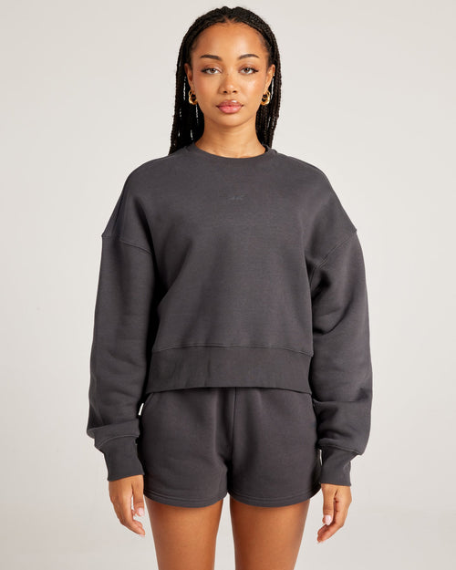 Omni Relaxed Crewneck - Charcoal/Charcoal